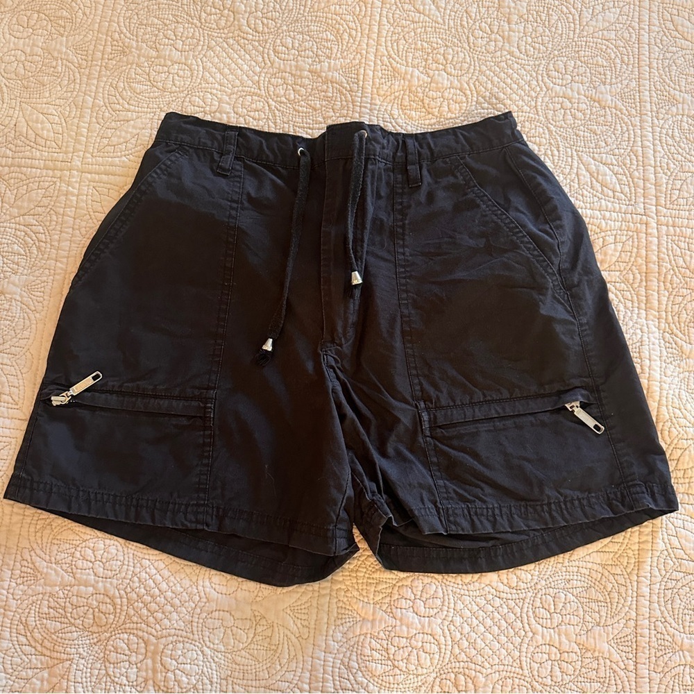 Gloria Vanderbilt Black High Waist Woman’s Shorts size 26 Waist Summer Cotton